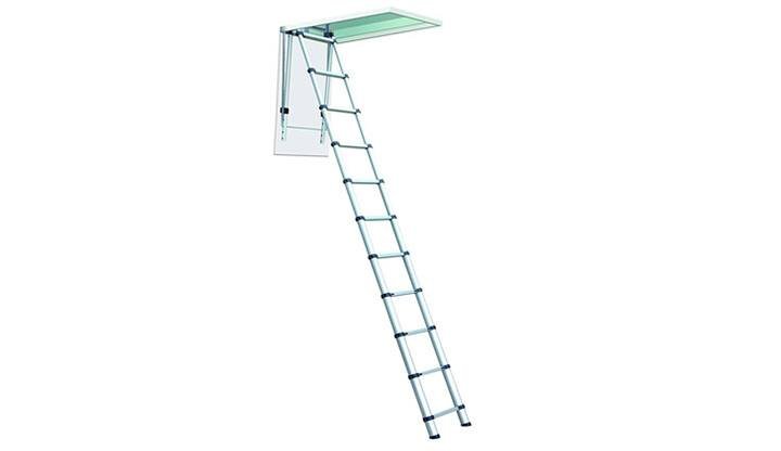 Hình ảnh khi mở thang rút gác xếp DLTL110