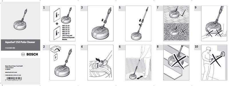 Hướng dẫn sử dụng Phụ kiện chà rửa sân Bosch Hướng dẫn sử dụng Phụ kiện chà rửa sân Bosch