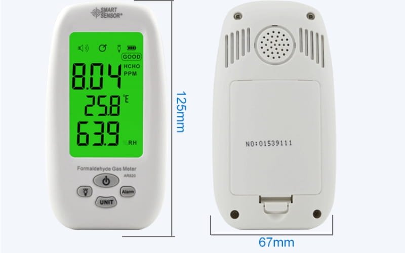 Smartsensor AR820 thiết kế dạng cầm tay với kích thước nhỏ gọn