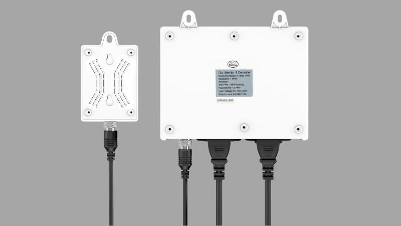 Mặt sau của bộ giám sát nồng độ khí CO2 Smartsensor AR8300