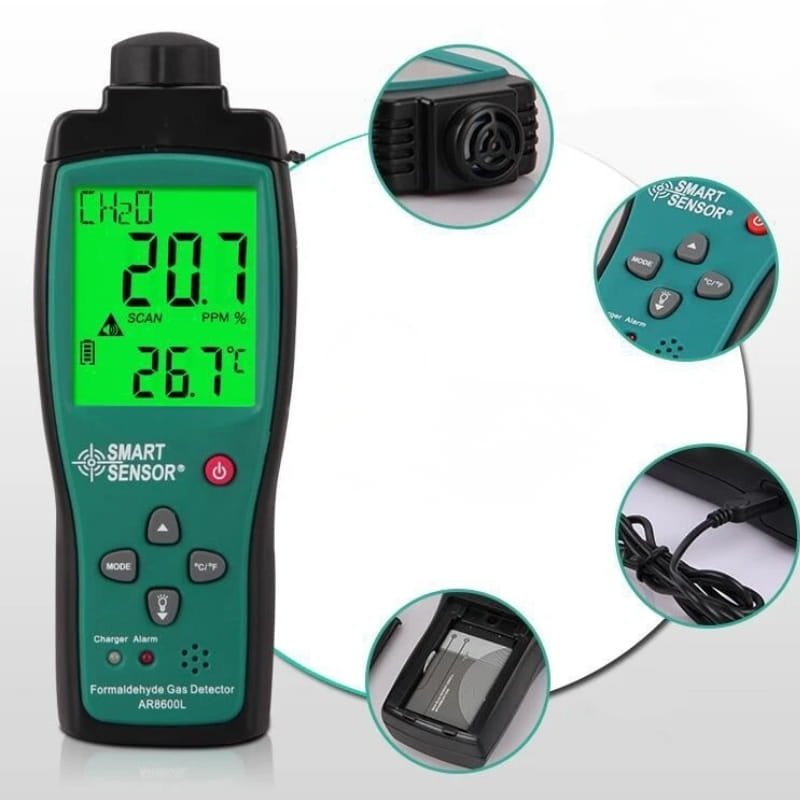 Những bộ phận chính của máy dò khí Smartsensor AR8600L