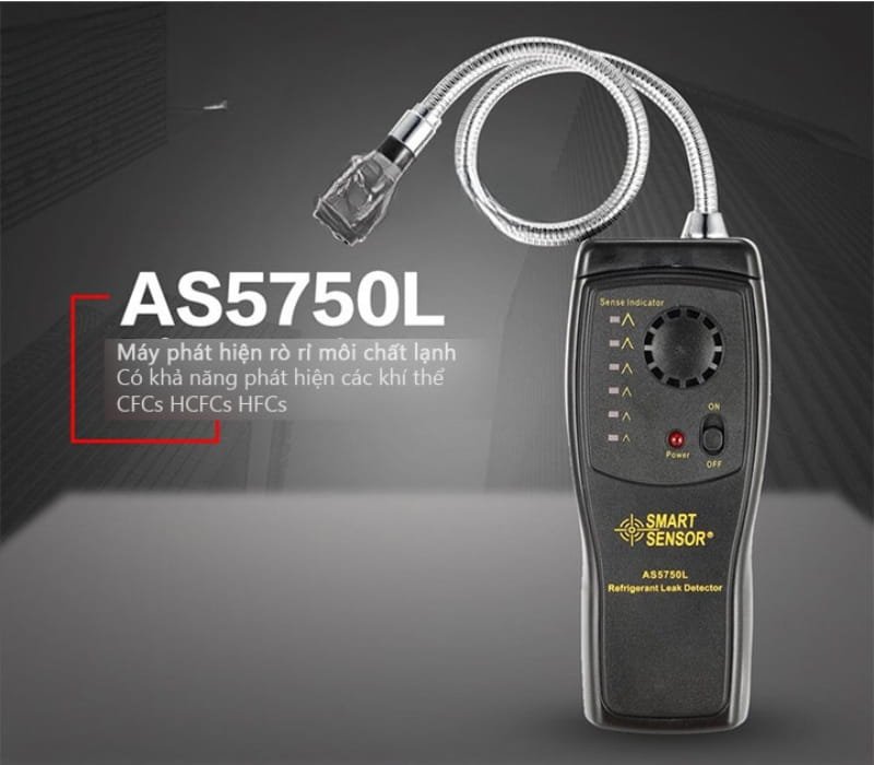 Máy dò rò rỉ khí lạnh Smartsensor AS5750L trang bị cảnh báo thông minh