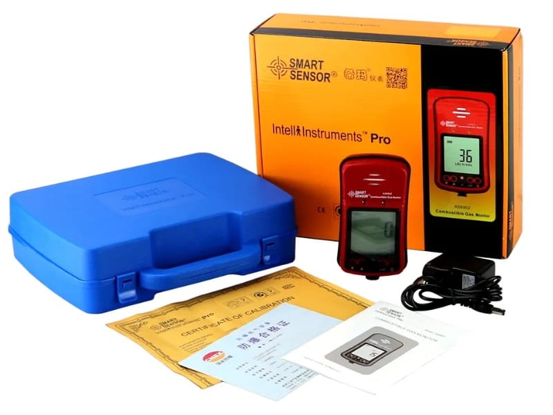 Bộ sản phẩm máy kiểm tra rò rỉ khí dễ cháy Smartsensor AS8902