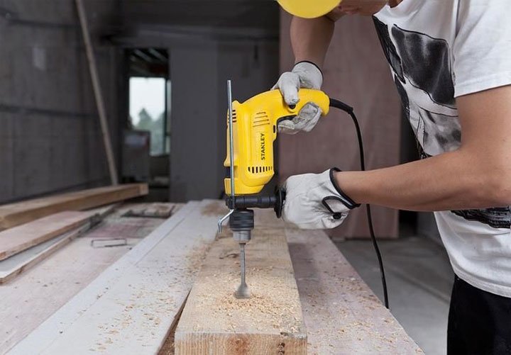Máy khoan Stanley SDH600K cho lỗ khoan gỗ đẹp mắt