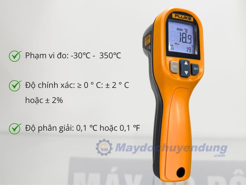 Máy đo nhiệt độ hồng ngoại Fluke 59 Max có độ chính xác cao Máy đo nhiệt độ hồng ngoại Fluke 59 Max có độ chính xác cao