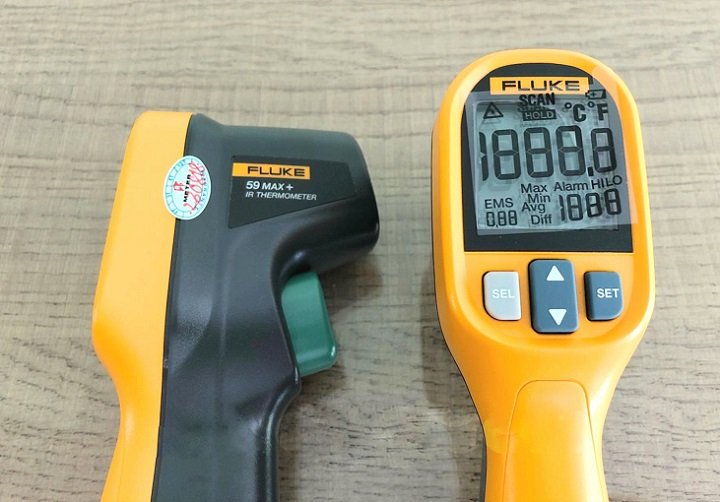Súng đo nhiệt độ hồng ngoại Fluke 59Max+ có phạm vi đo nhiệt độ đến 500 ° C