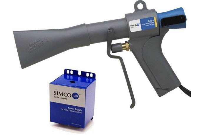 Súng kiểm soát tĩnh Cobra cung cấp luồng không khí khử tĩnh cực mạnh để làm sạch và trung hòa các bề mặt lớn. Súng kiểm soát tĩnh Cobra cung cấp luồng không khí khử tĩnh cực mạnh để làm sạch và trung hòa các bề mặt lớn.