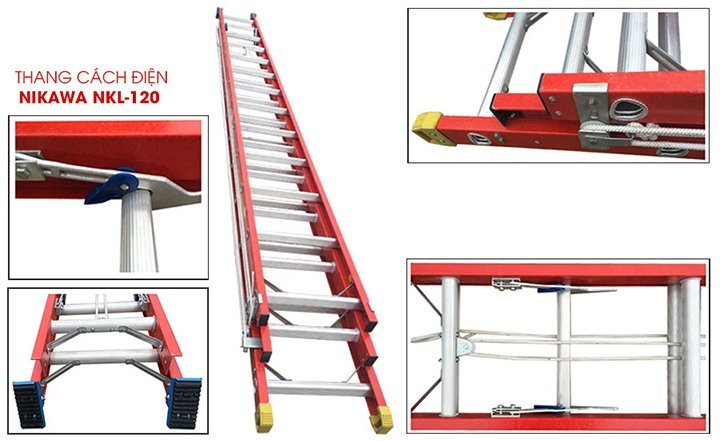 Chi tiết thông số của thang nhôm trượt cách điện