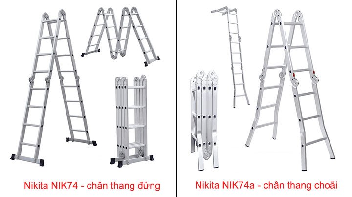 Thang nhôm gấp 4 đoạn Nikita NIK74 Thang nhôm gấp 4 đoạn Nikita NIK74