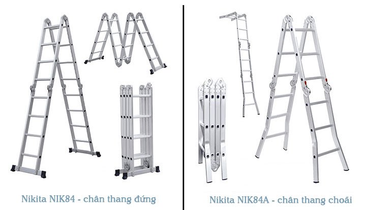 Thang nhôm gấp 4 đoạn Nikita NIK84A Thang nhôm gấp 4 đoạn Nikita NIK84A