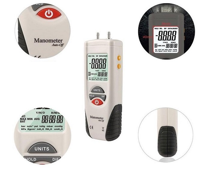 Thiết bị đo áp suất áp lực tối đa 20psi HT-1891 Thiết bị đo áp suất áp lực tối đa 20psi HT-1891