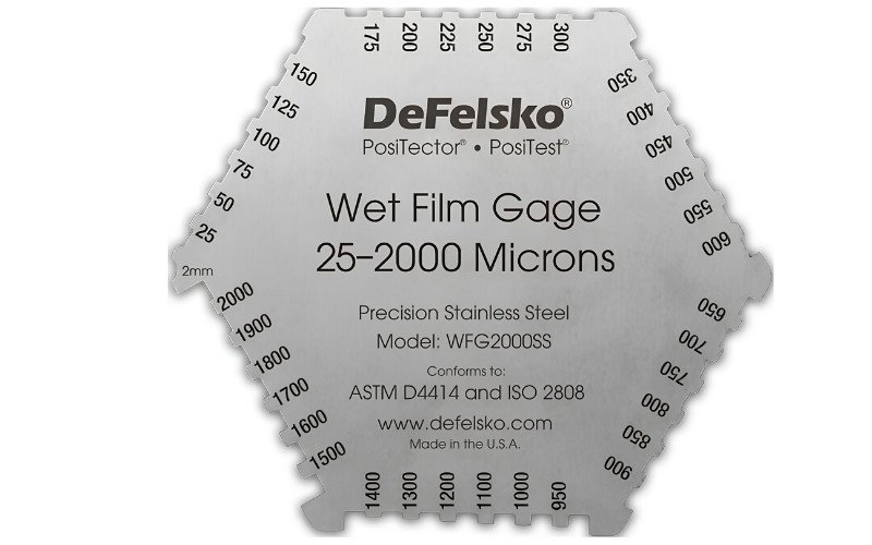 Thước đo độ dày sơn DeFelsko WFG2000SS dải đo 25 - 2.000 μm