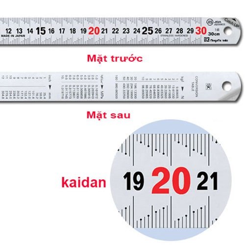 Thước lá inox 30cm Niigata CU-30KD
