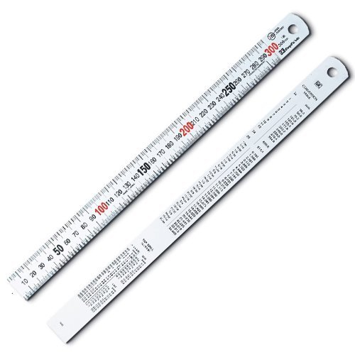 Thước lá inox mạ nhũ bạc 30cm Niigata SV-300