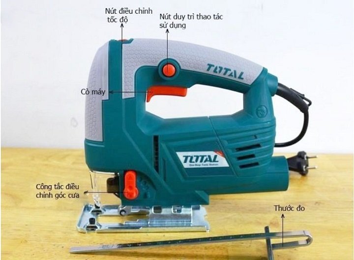 Cấu tạo máy cưa lọng Total TS206656 Cấu tạo máy cưa lọng Total TS206656