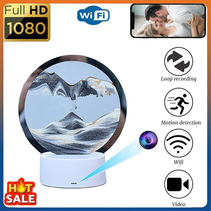 Camera Ngụy Trang Đồng Hồ Đặt Bàn Tranh Cát TCClock Full HD